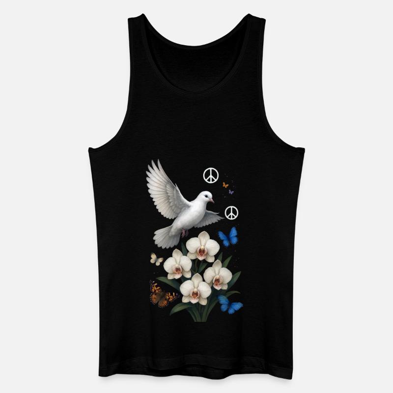 Weiße Taube - Männer Bio Tank Top - Schwarz