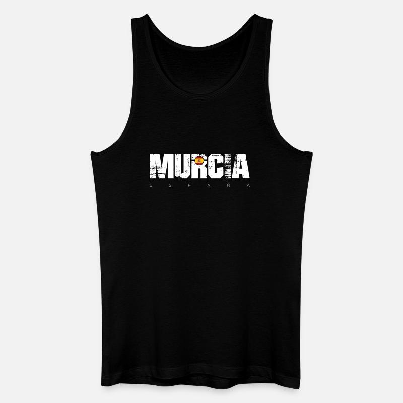Murcia Spanien Distressed Text - Männer Bio Tank Top - Schwarz