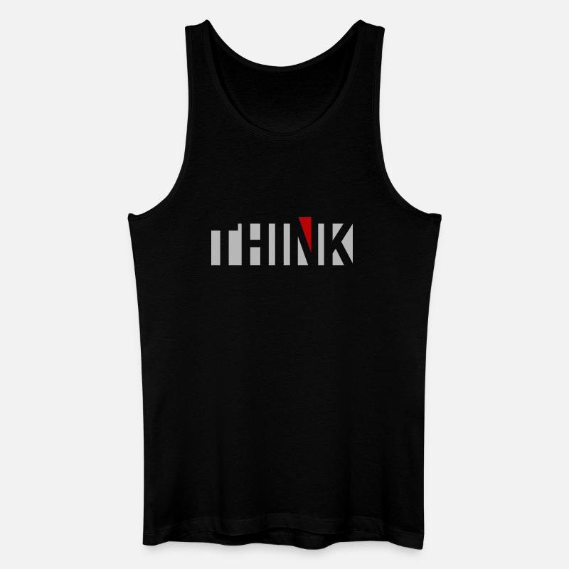 THINK - Männer Bio Tank Top - Schwarz