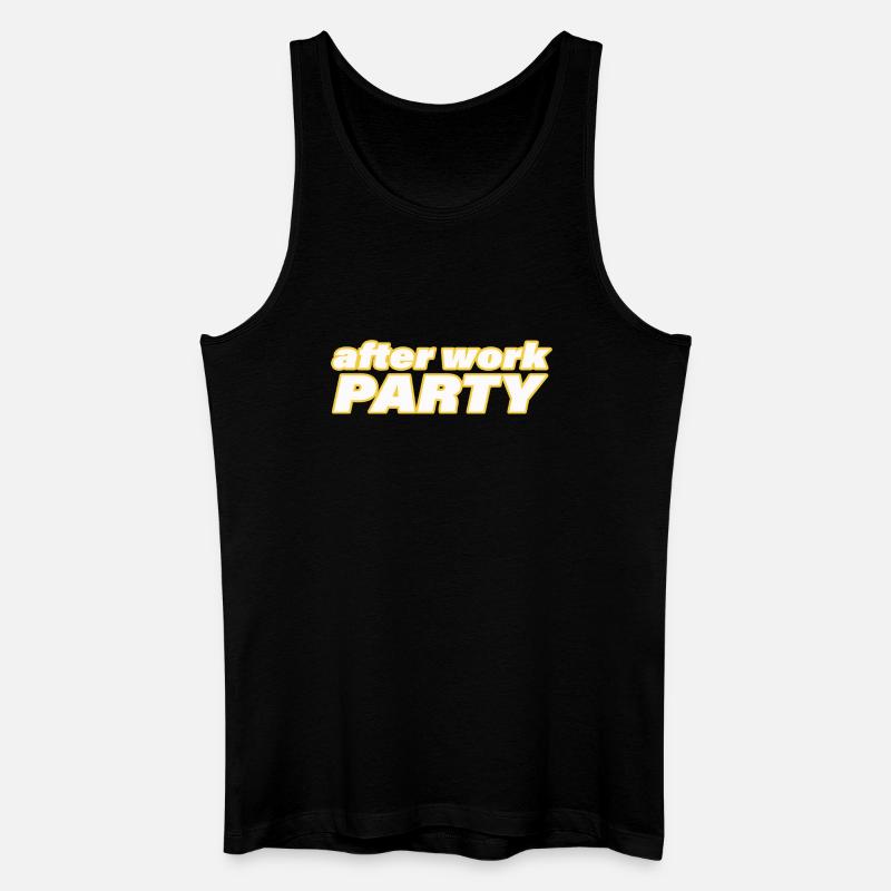 AFTER WORK PARTY - Männer Bio Tank Top - Schwarz
