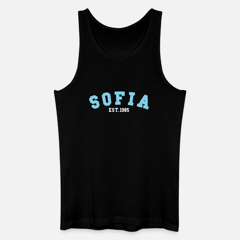 Sofia_Est_1985 - Männer Bio Tank Top - Schwarz