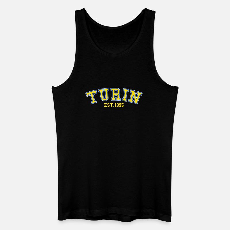 Turin Est.1995 - Männer Bio Tank Top - Schwarz