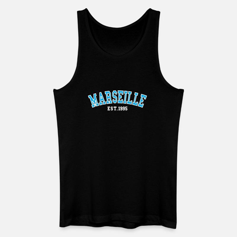 Marseille Est.1995 - Männer Bio Tank Top - Schwarz