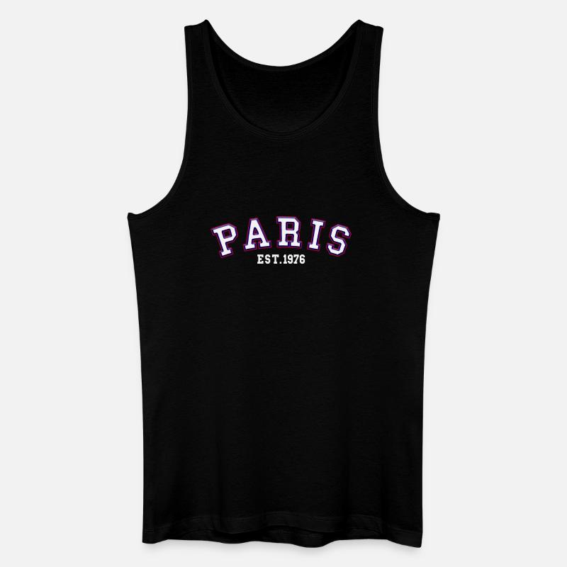 Paris gegründet 1976 - Männer Bio Tank Top - Schwarz