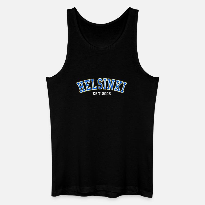 Helsinki Est. 2006 - Männer Bio Tank Top - Schwarz
