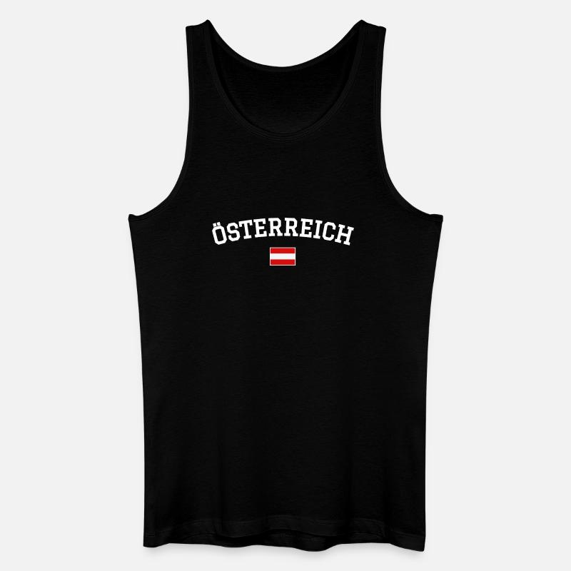 Drapeau autrichien Design blanc - Débardeur bio Homme - noir