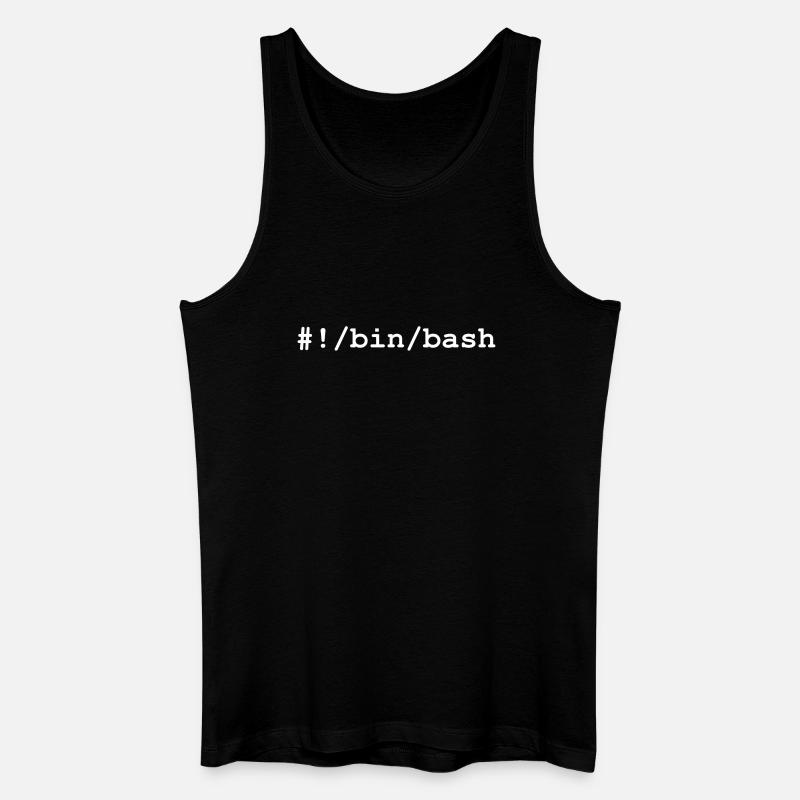 Bash / Bourne-Again Shell i Linux og Unix - Økologisk tanktop til mænd - sort