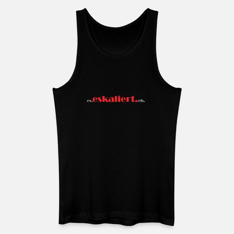 es. eskaliert. eh. - Männer Bio Tank Top - Schwarz