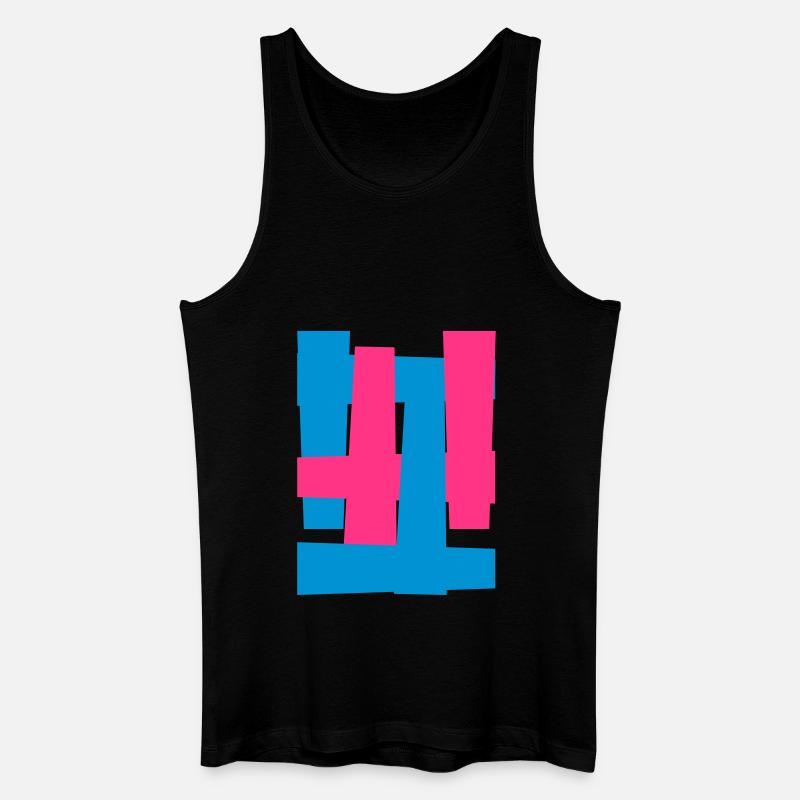 Abstrakt - Männer Bio Tank Top - Schwarz