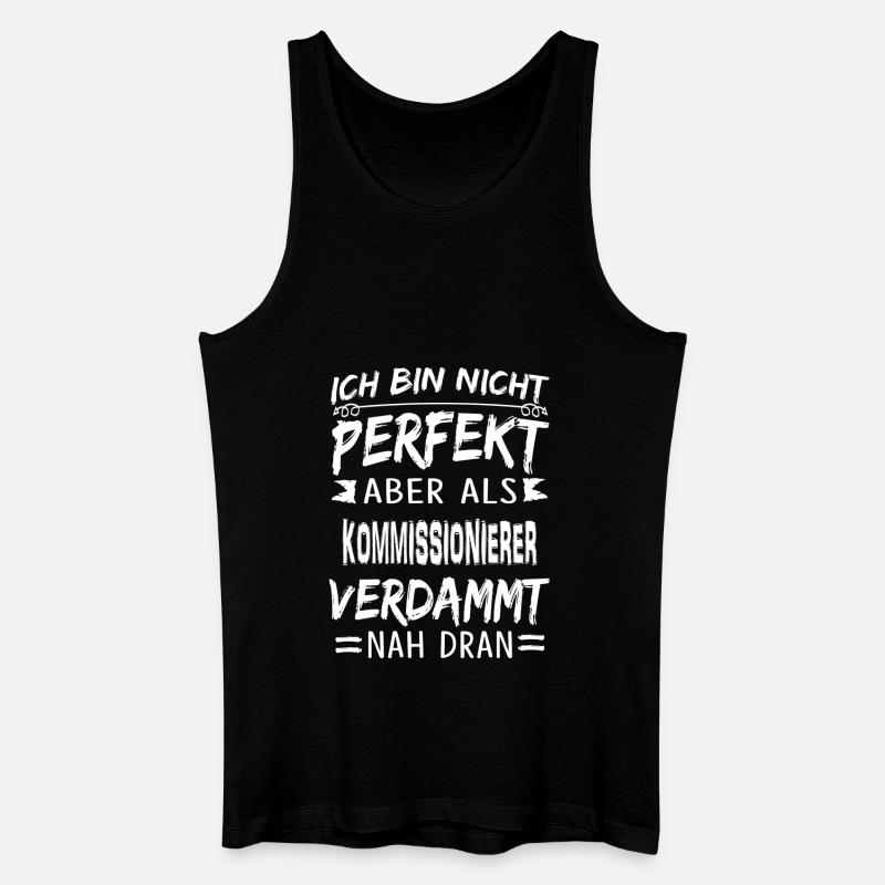 KOMMISSIONIERER - Männer Bio Tank Top - Schwarz