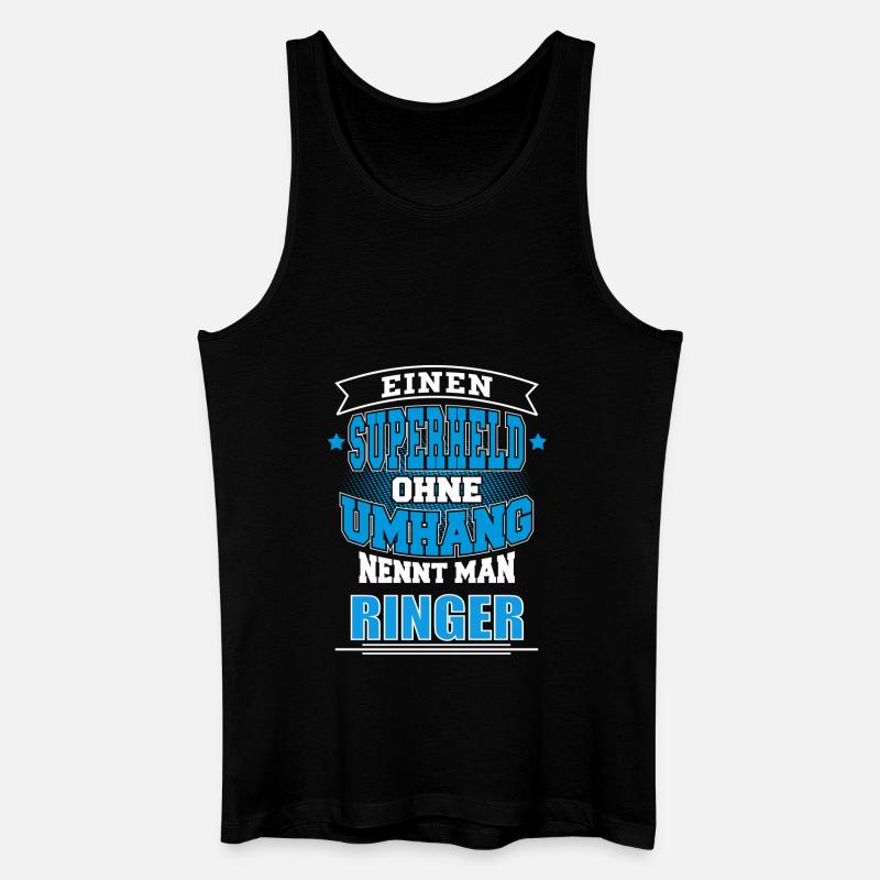 RINGER - Männer Bio Tank Top - Schwarz