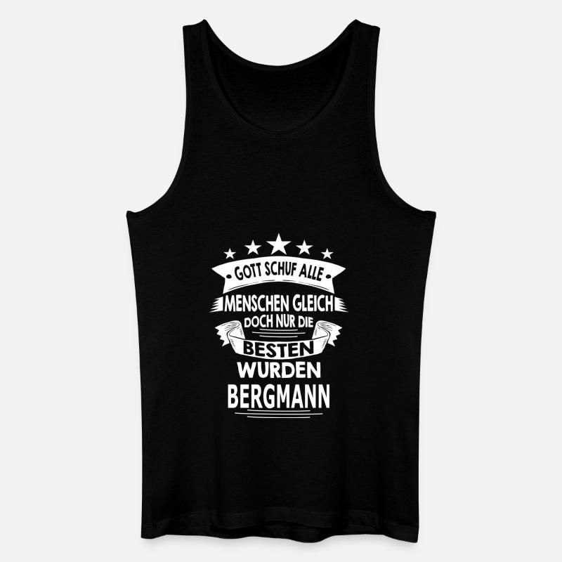 BERGMANN - Männer Bio Tank Top - Schwarz