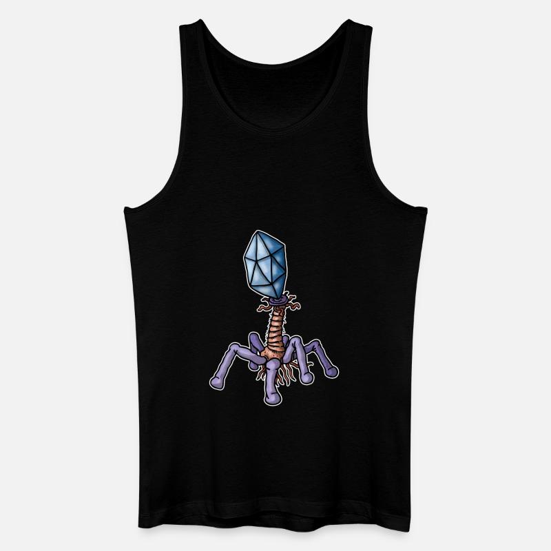 Virus Bacteriophage - Männer Bio Tank Top - Schwarz