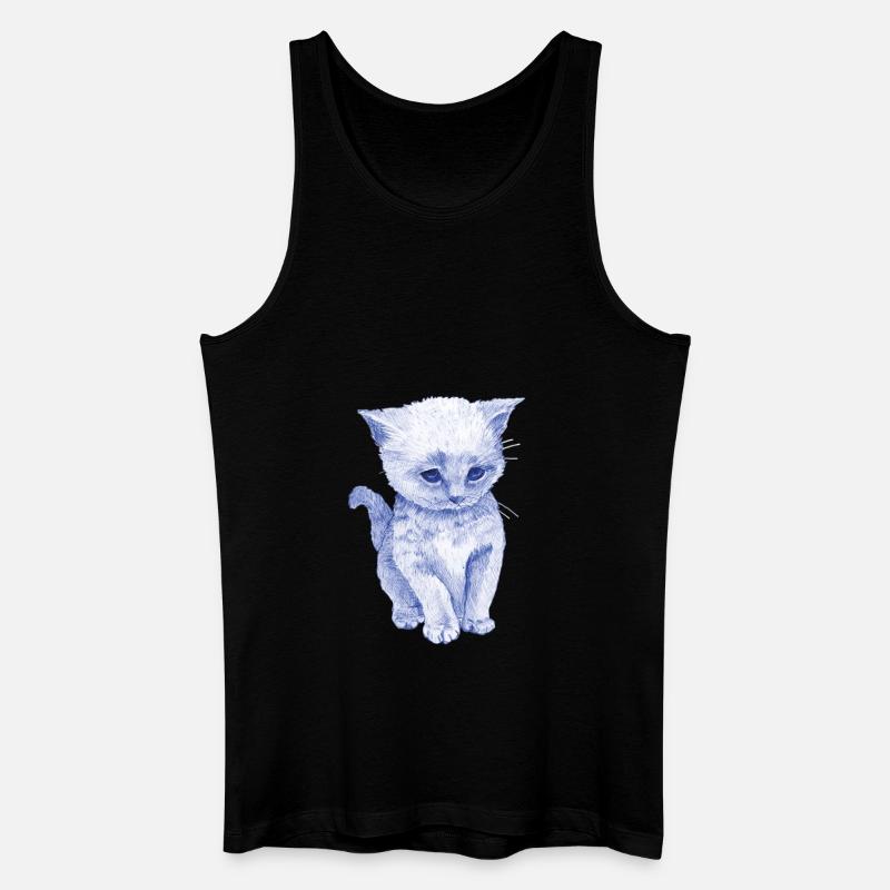 Schmuse Katze - Männer Bio Tank Top - Schwarz