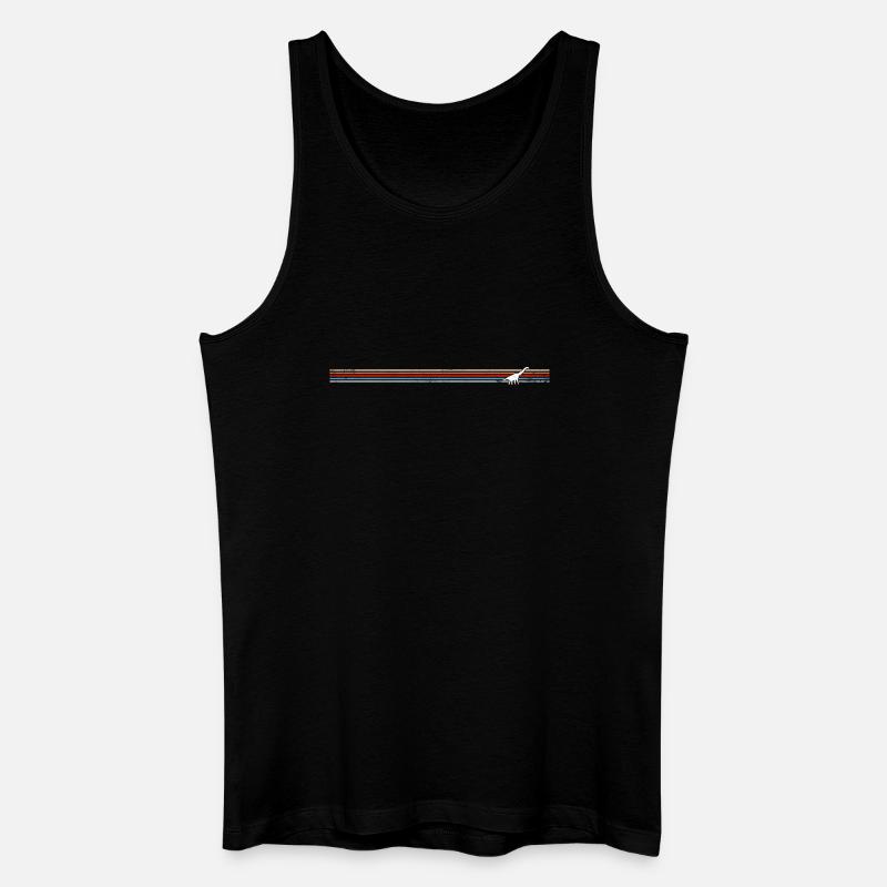 Retro Brachiosaurus - Männer Bio Tank Top - Schwarz