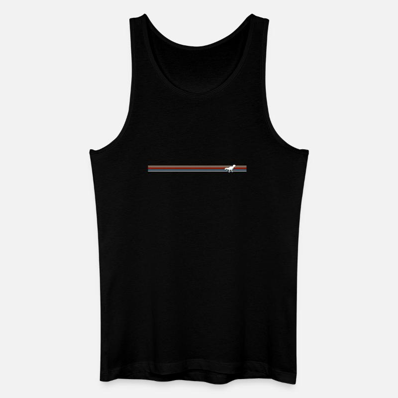 Bunter Streifenwindhund - Männer Bio Tank Top - Schwarz