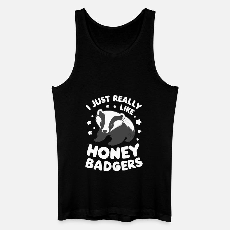 Dachs Honigdachs Tier - Männer Bio Tank Top - Schwarz