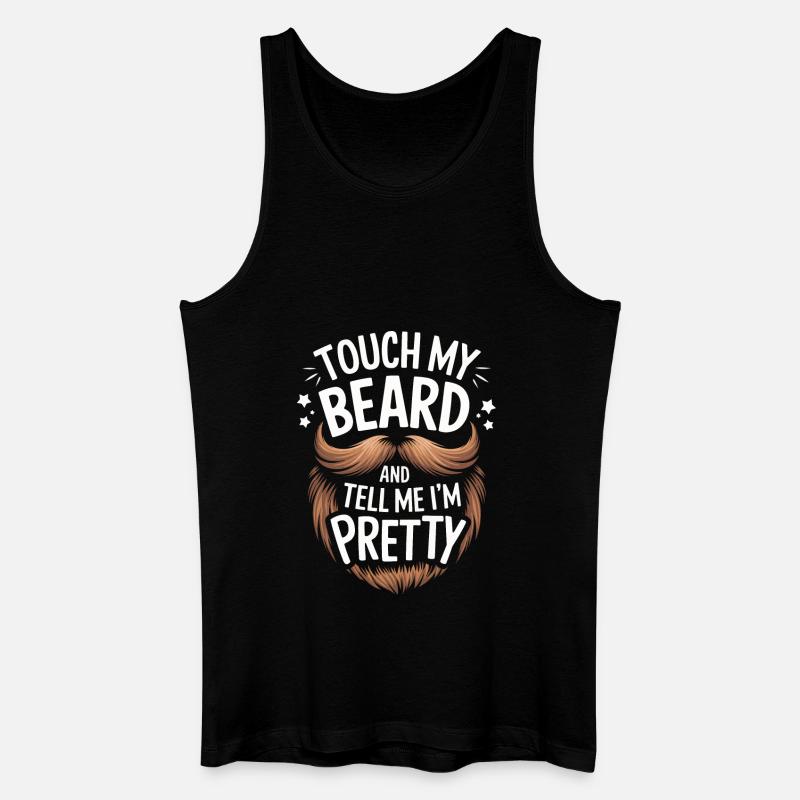 Bart Schnurrbart Bärtige Männer - Männer Bio Tank Top - Schwarz