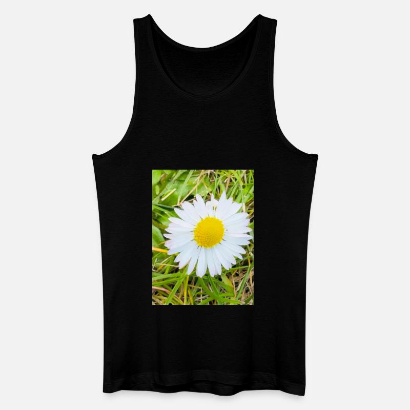 Sonniges Gänseblümchen - Männer Bio Tank Top - Schwarz