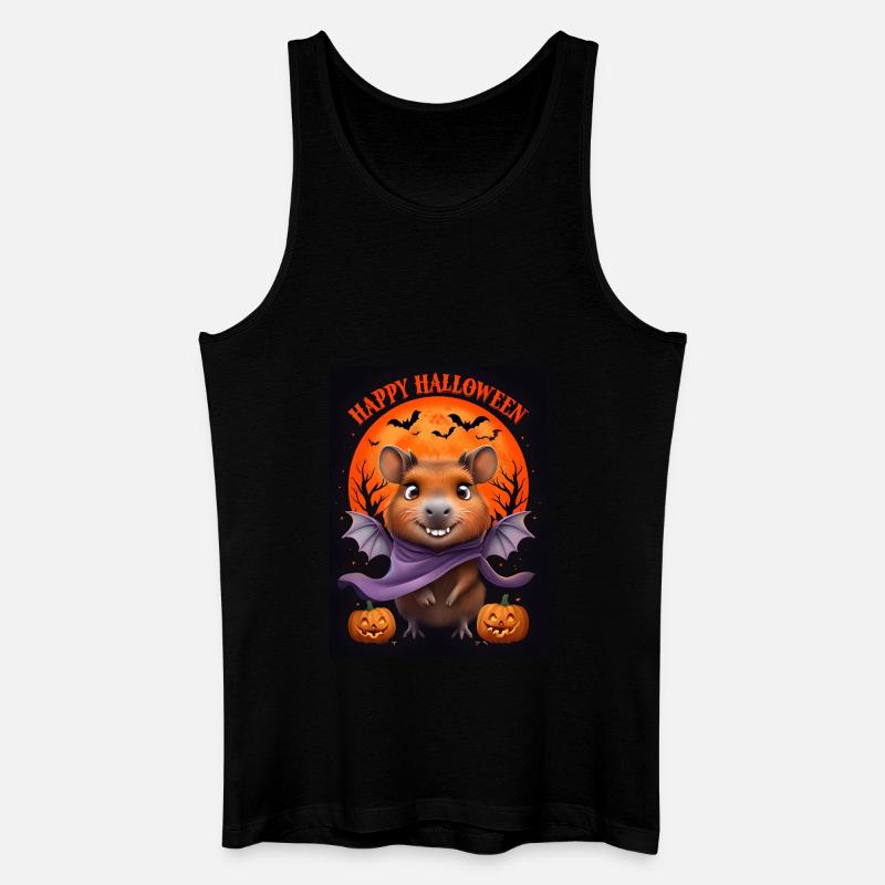 Halloween Capybara Geist Geschenkidee - Männer Bio Tank Top - Schwarz