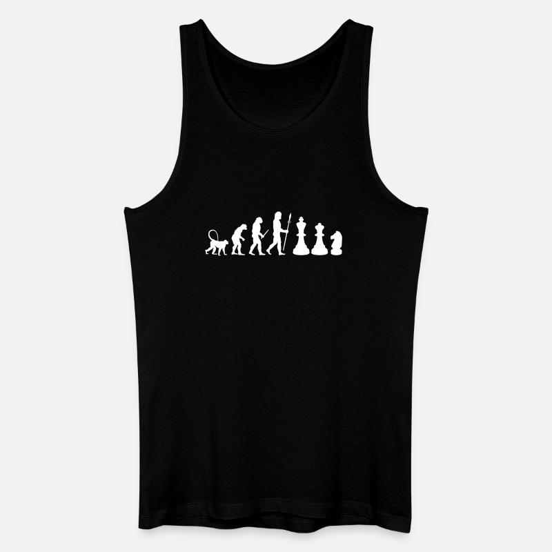 Schach Evolution - Männer Bio Tank Top - Schwarz