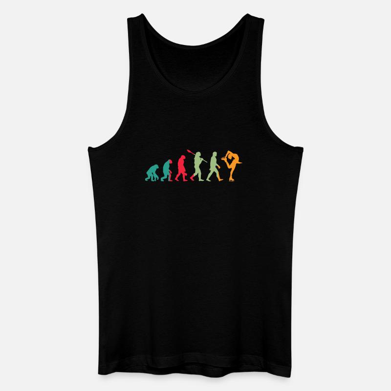 Eislauf Evolution Schlittschuh Entwicklung Winter - Männer Bio Tank Top - Schwarz
