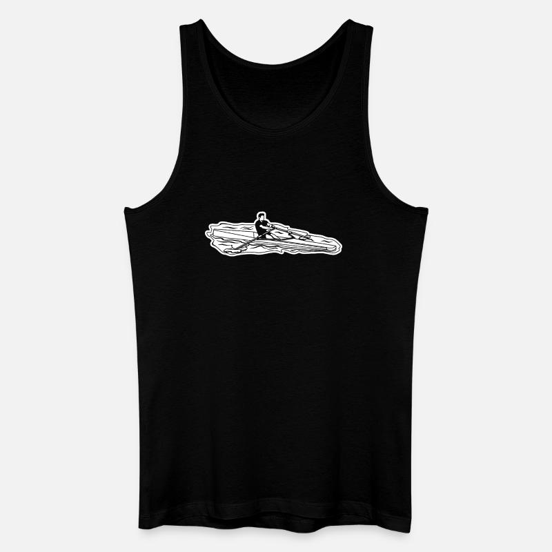 Ruderer Junge - Männer Bio Tank Top - Schwarz