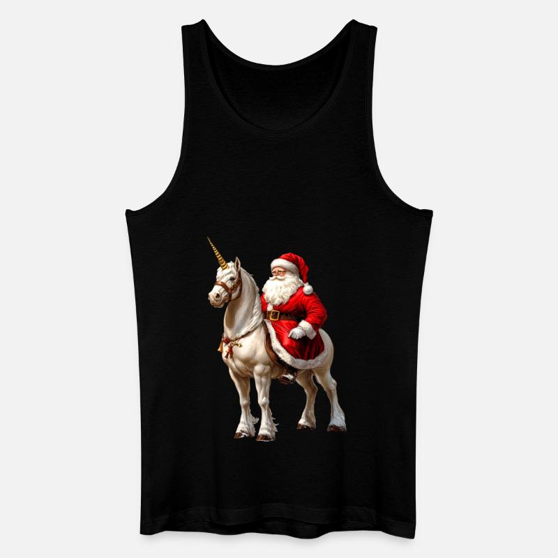 Weihnachtsmann Reiter - Männer Bio Tank Top - Schwarz