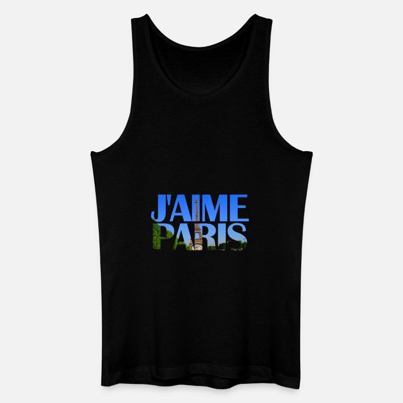 J'aime Paris - Männer Bio Tank Top - Schwarz