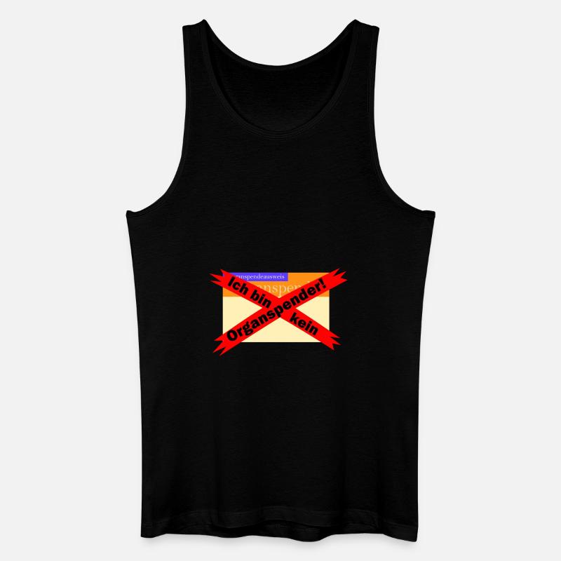 Kein Organspender - Männer Bio Tank Top - Schwarz