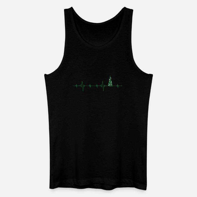 Weihnachtsbaum Puls Kunstwerk - Männer Bio Tank Top - Schwarz