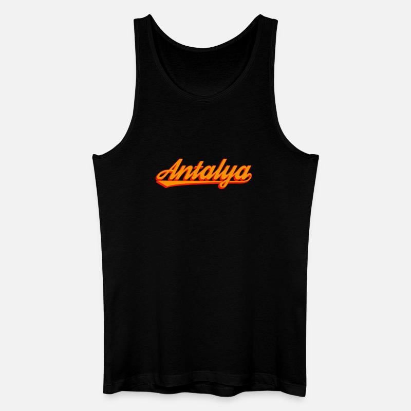 Antalya Sunset Script - Men’s Organic Tank Top - black