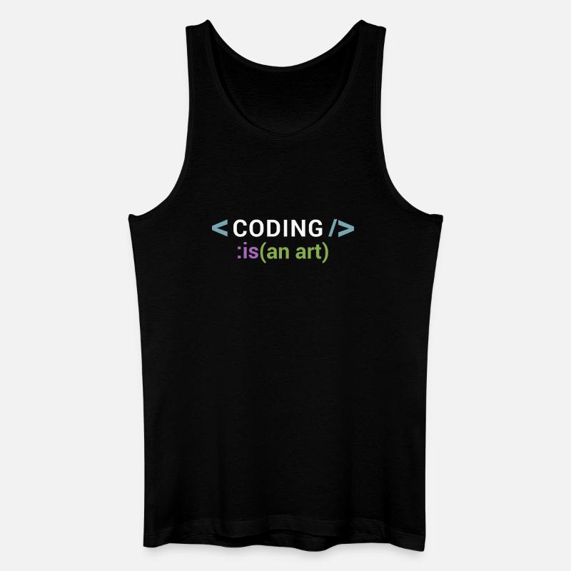 Coding is an art - Men’s Organic Tank Top - black