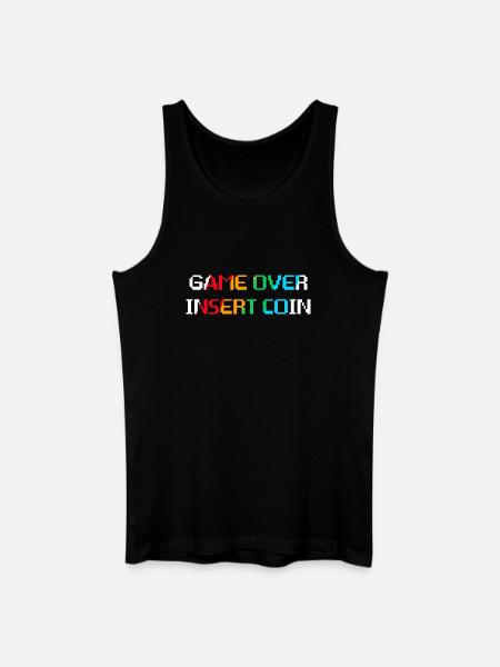 Game Over Insert Coin (dark) - Men’s Organic Tank Top - black
