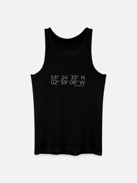 Coordinates: Liverpool, England - Men’s Organic Tank Top - black