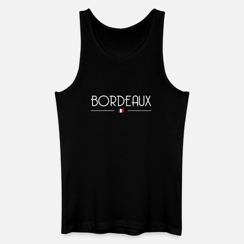 Bordeaux - Männer Bio Tank Top - Schwarz