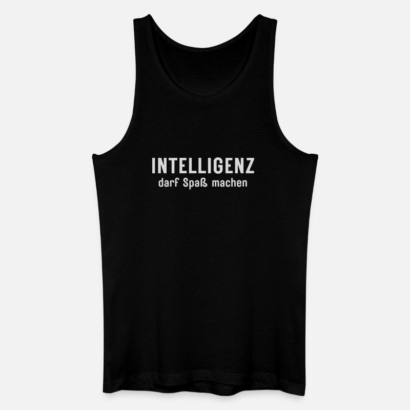 Intelligence can be fun Statement Design - Men’s Organic Tank Top - black