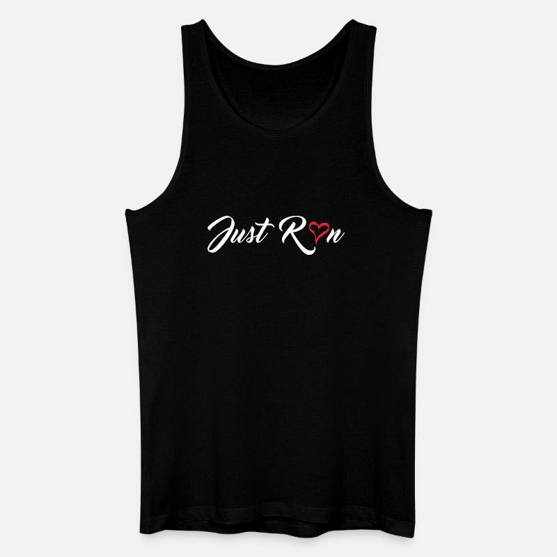 Lauf einfach - Männer Bio Tank Top - Schwarz