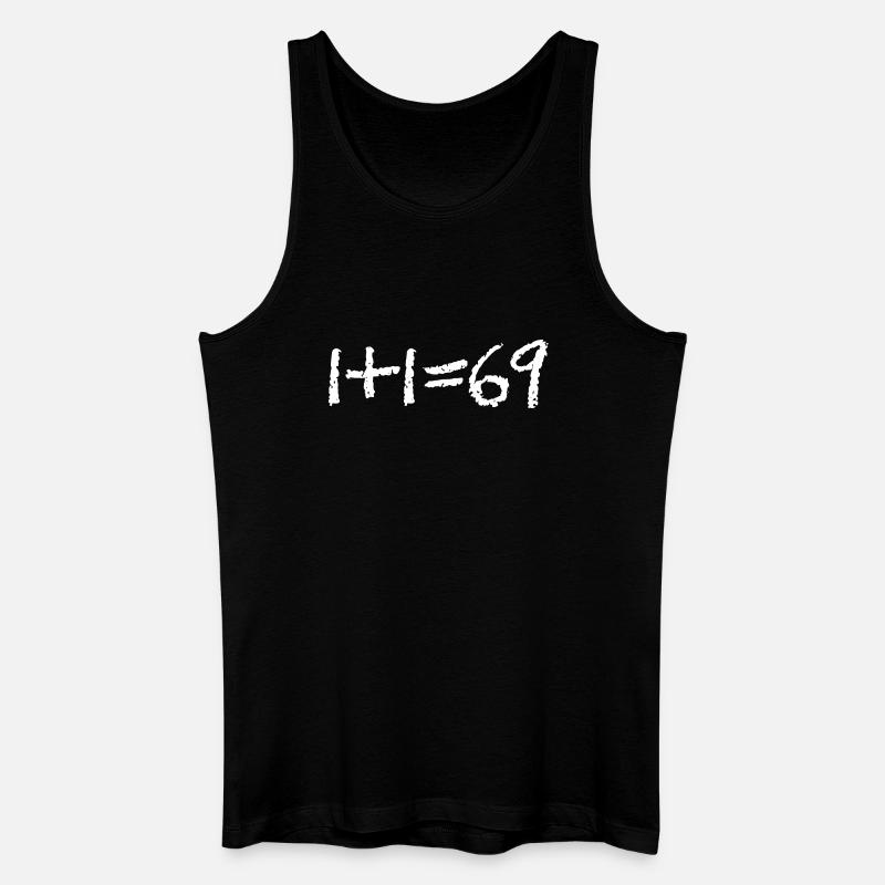 1+1 = 69 (LIEBE) - Männer Bio Tank Top - Schwarz