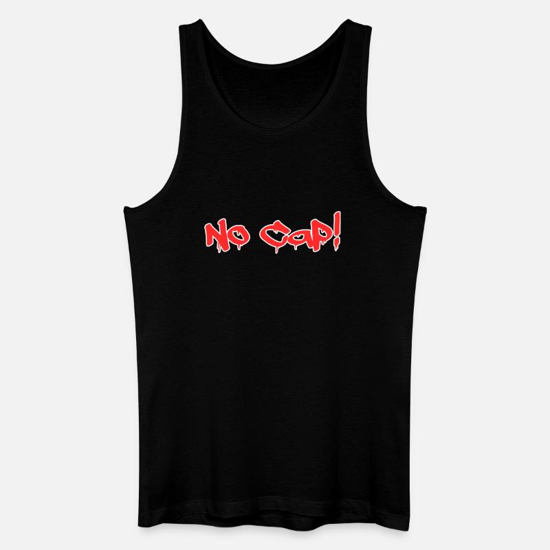 No Cap! - Graffiti Style - Männer Bio Tank Top - Schwarz