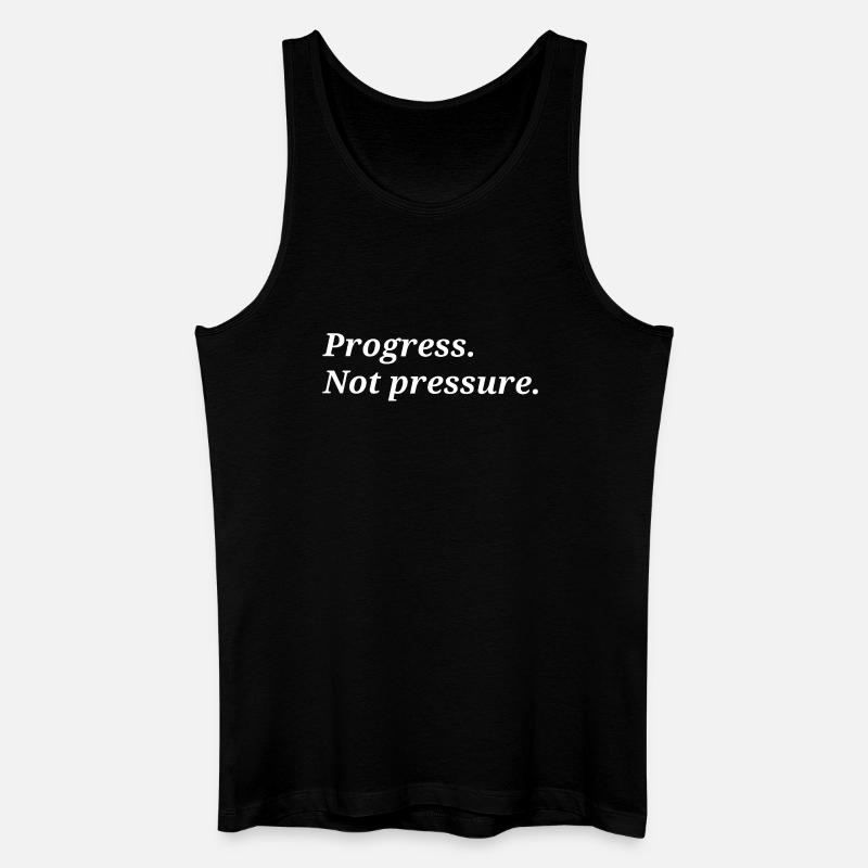 Progrès. Pas de pression. - Débardeur bio Homme - noir