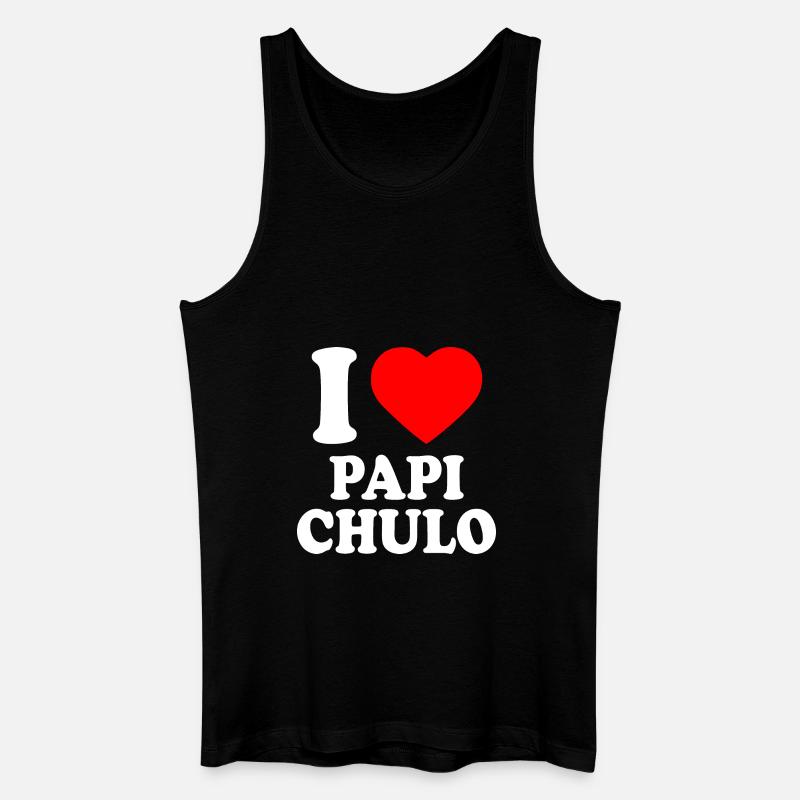 I love papi chulo - Débardeur bio Homme - noir