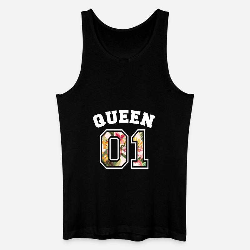 queen 01 - Männer Bio Tank Top - Schwarz