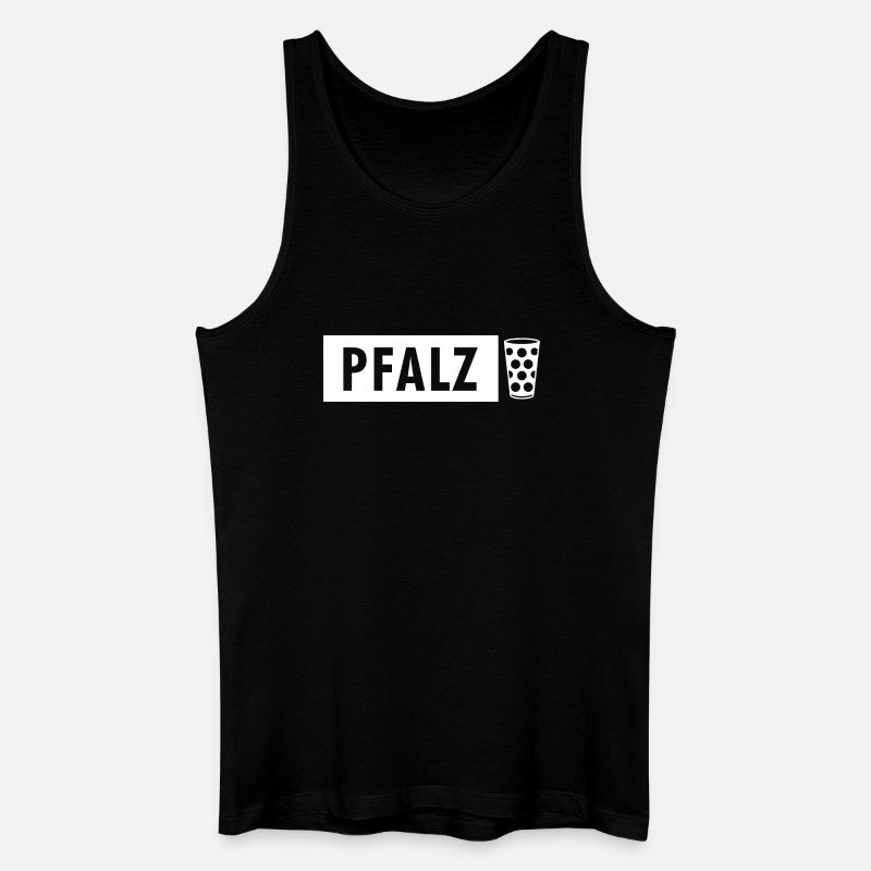 Pfalz Schild mit Dubbeglas - Männer Bio Tank Top - Schwarz
