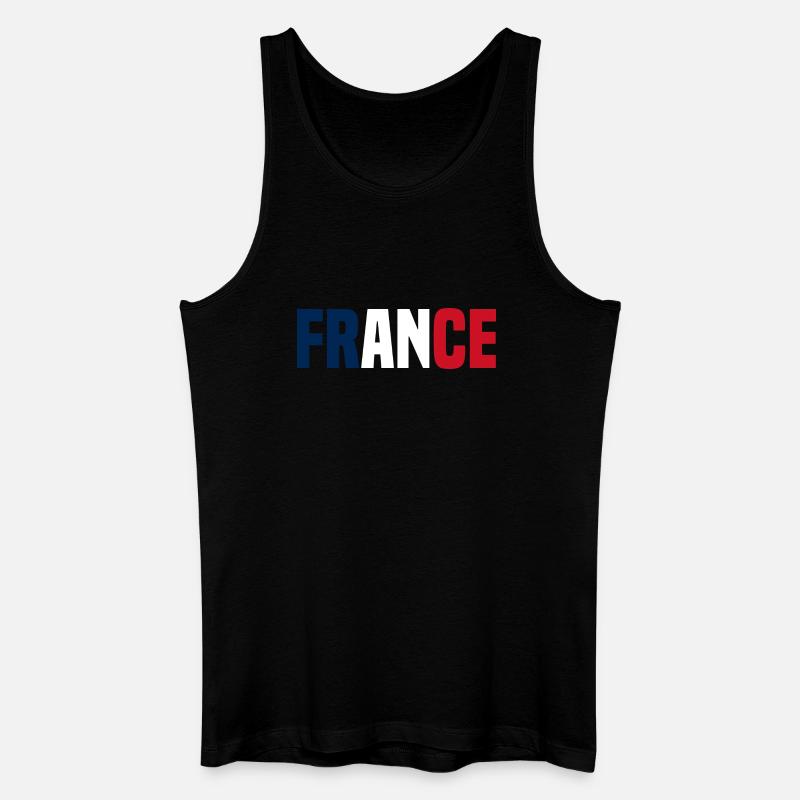 Frankreich - Männer Bio Tank Top - Schwarz