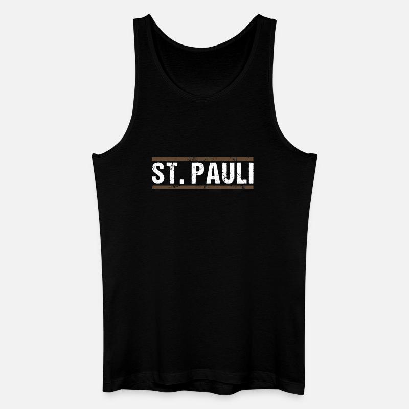 St. Pauli - Männer Bio Tank Top - Schwarz