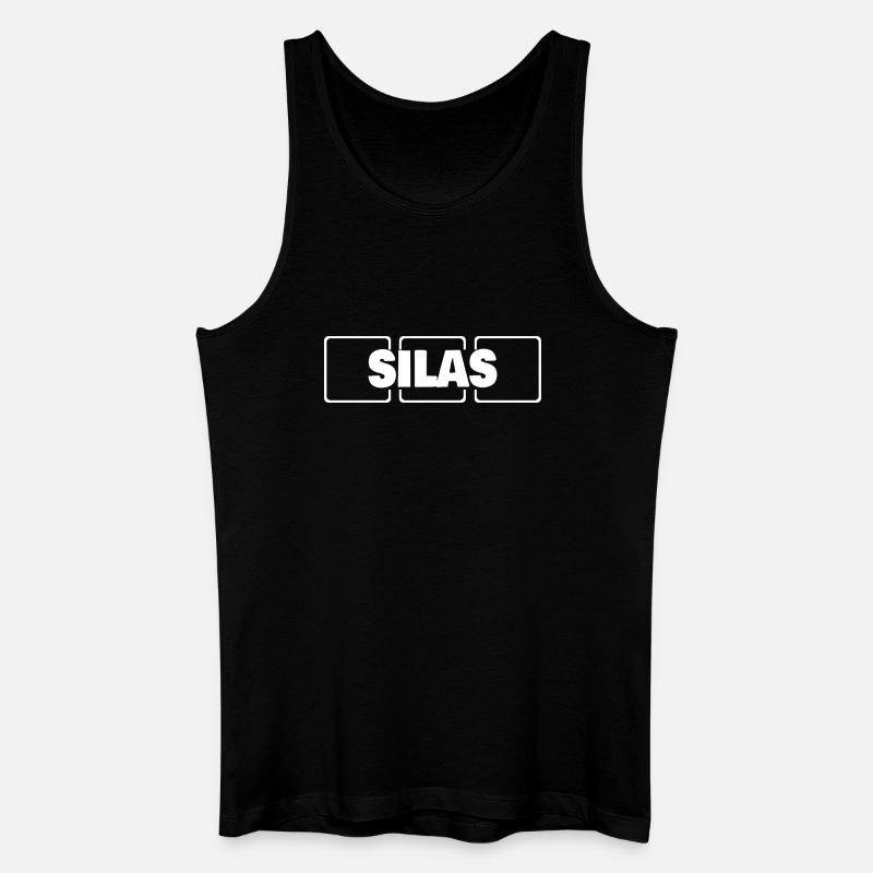 Name Silas - Männer Bio Tank Top - Schwarz