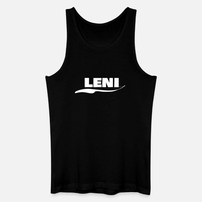 Vorname Leni - Männer Bio Tank Top - Schwarz