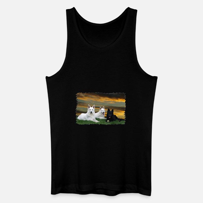 Black & White - Männer Bio Tank Top - Schwarz