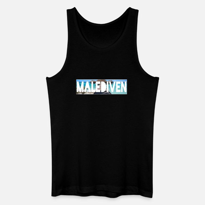 malediven - Männer Bio Tank Top - Schwarz